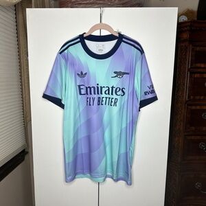 Adidas Arsenal FC 24/25 Third Jersey Soccer Lilac/Blue IZ0114 Mens NEW